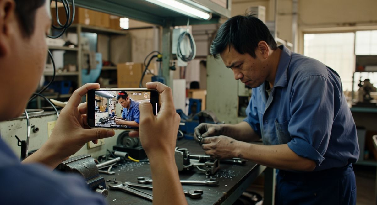 Recording a process on a smartphone